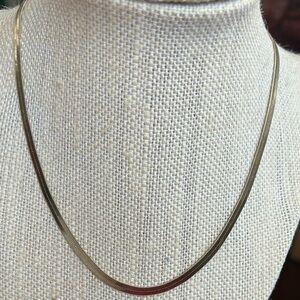 Gold Herringbone Pattern Necklace